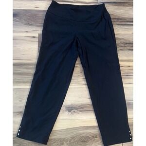 Counterparts Black Pull On Dress Pants Slim Stretch Ankle Length Size M